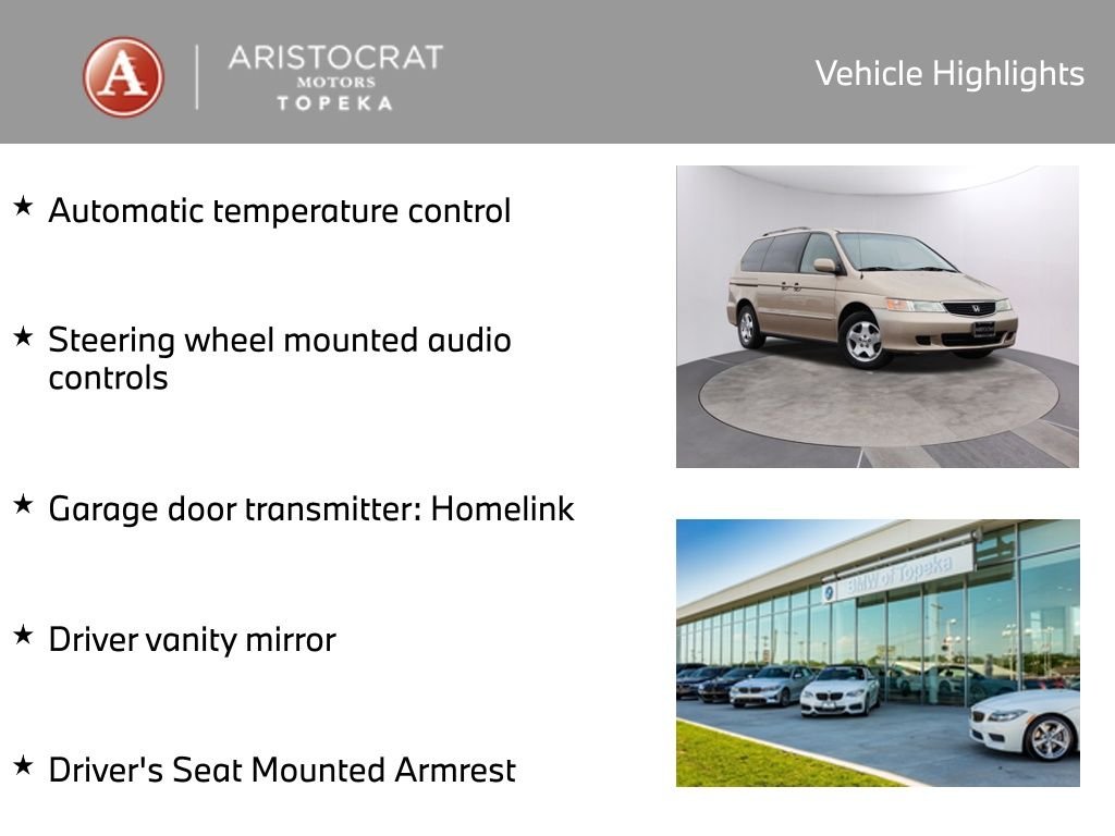 Used 2001 Honda Odyssey EX with VIN 2HKRL18721H601260 for sale in Kansas City