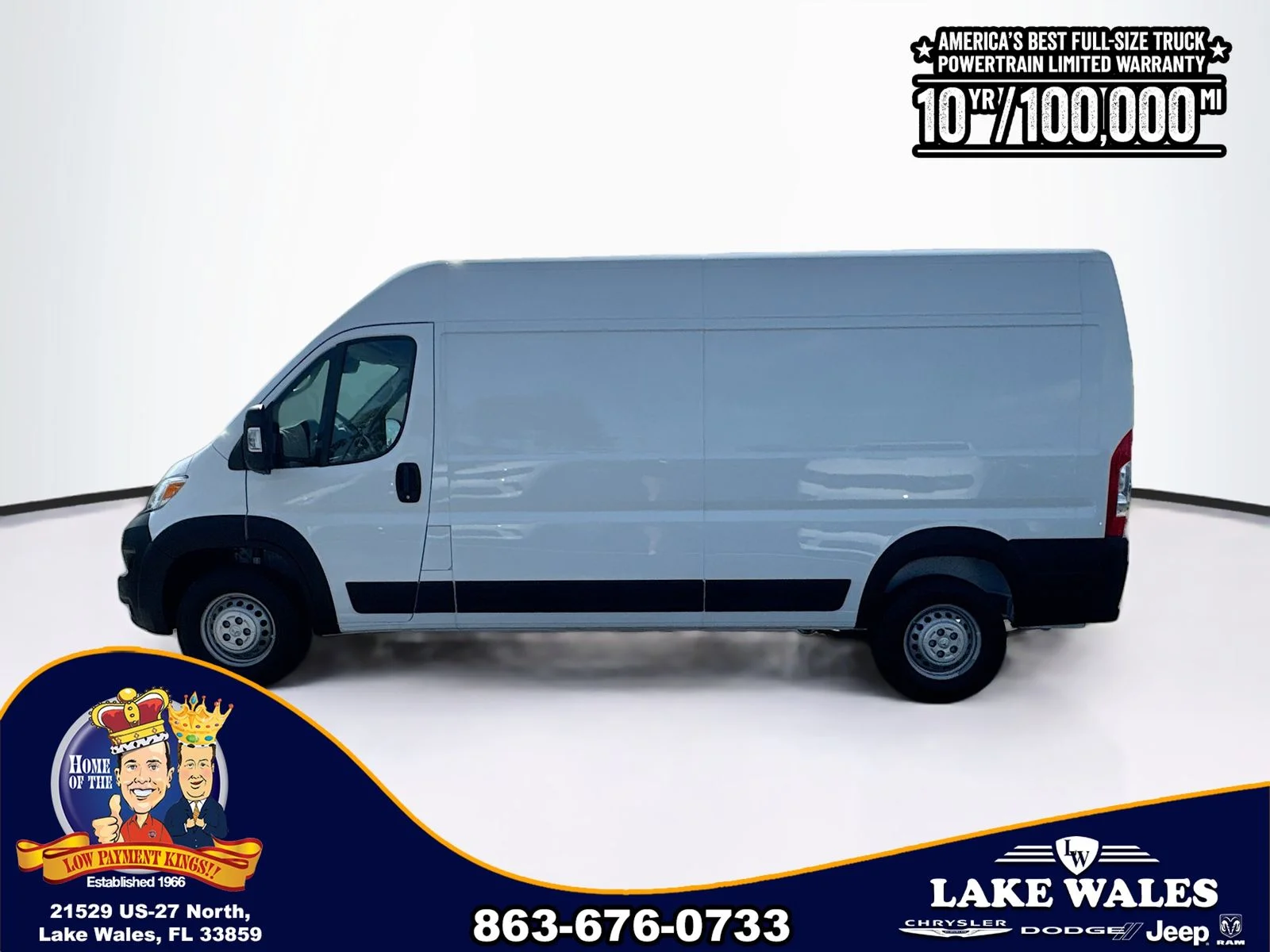 New 2026 Bright White Clearcoat RAM High Roof image 3