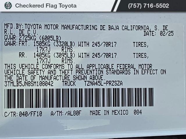 Used 2025 Ice Cap Toyota SR5 image 21