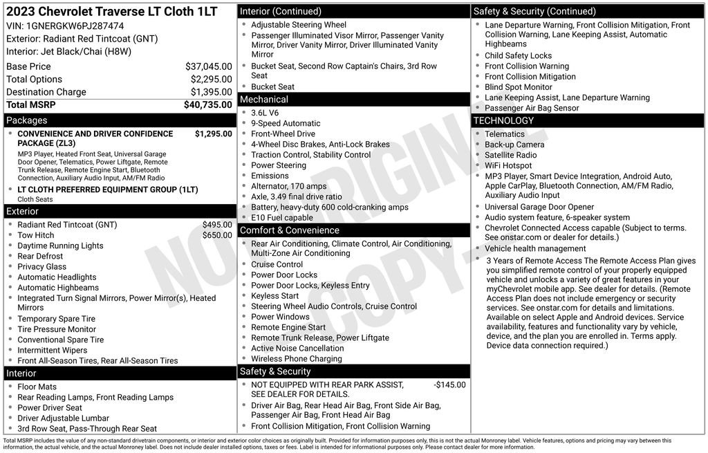Used 2023 Red Chevrolet LT image 19
