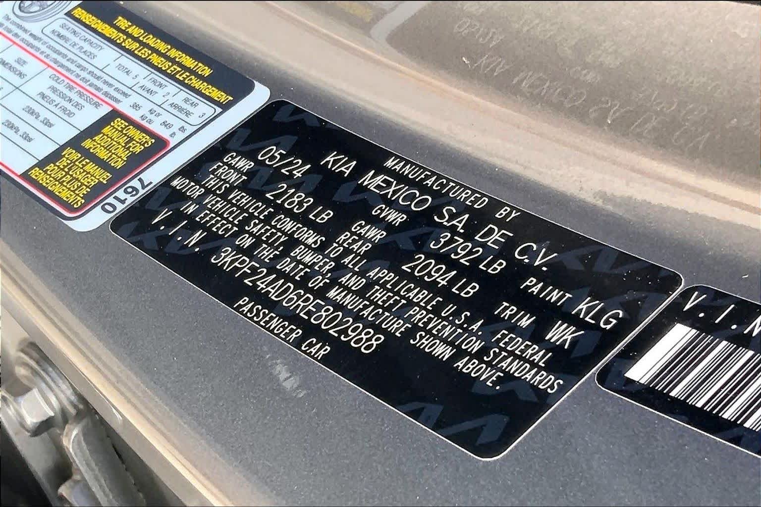 Used 2024 Steel Gray Kia LXS image 34