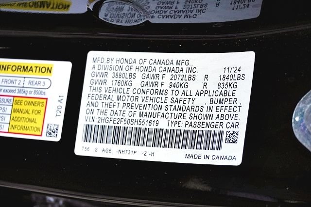 Used 2025 Black Honda Sport image 32