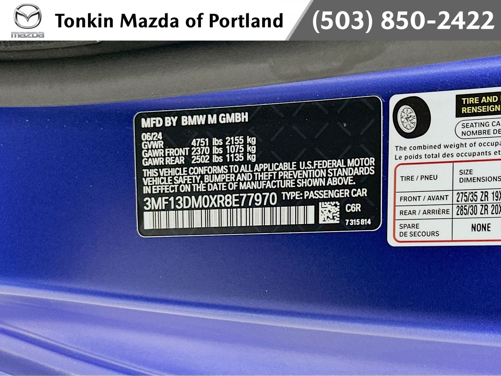 Used 2024 Frozen Portimao Blue II Metallic BMW Base image 32