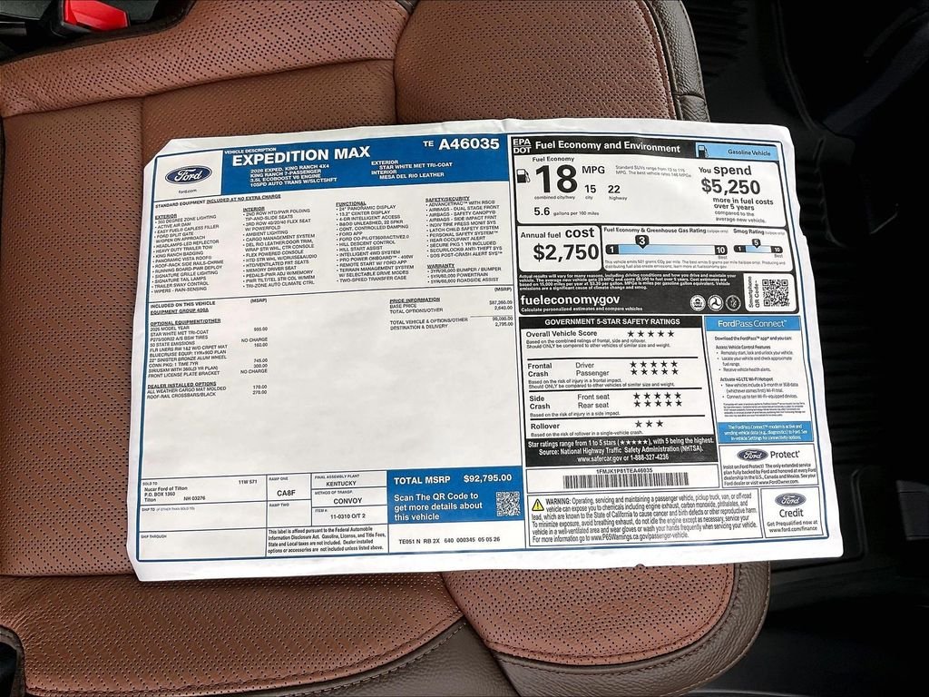 New 2026 Star White Metallic Tri-Coat Ford King Ranch image 17