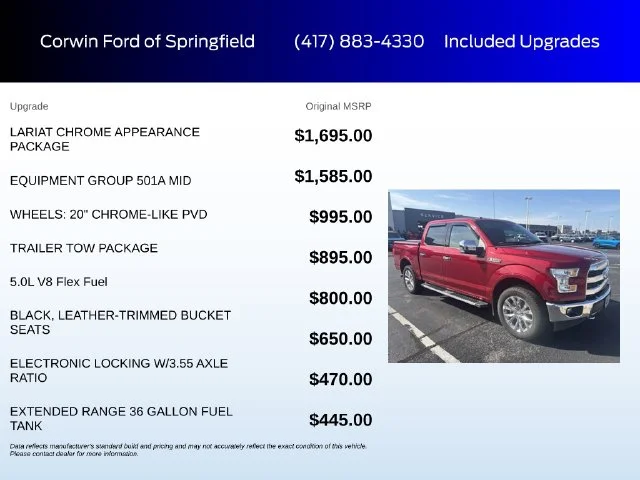 Used 2017 Red Ford Lariat image 6