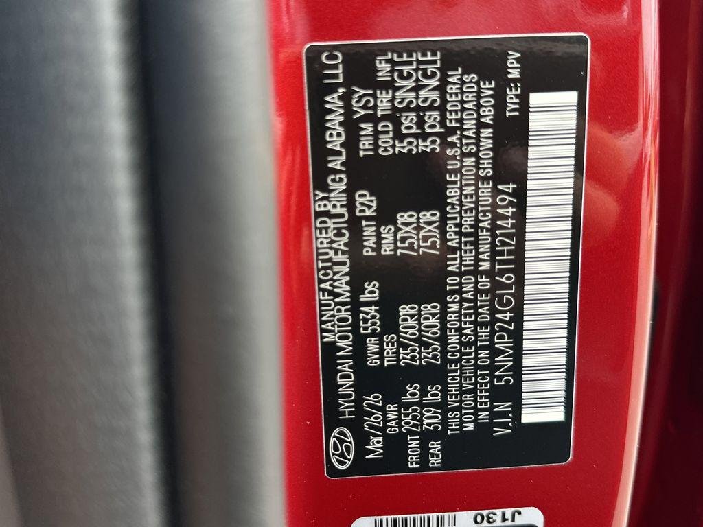 New 2026 Ultimate Red Hyundai SEL FWD image 28