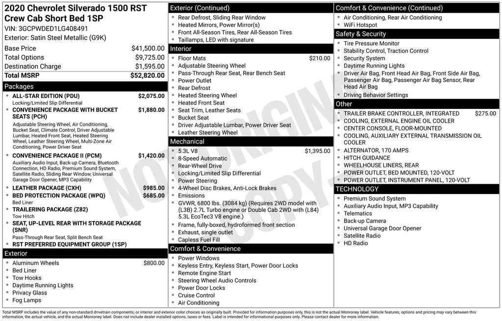 Used 2020 Gray Chevrolet RST image 6