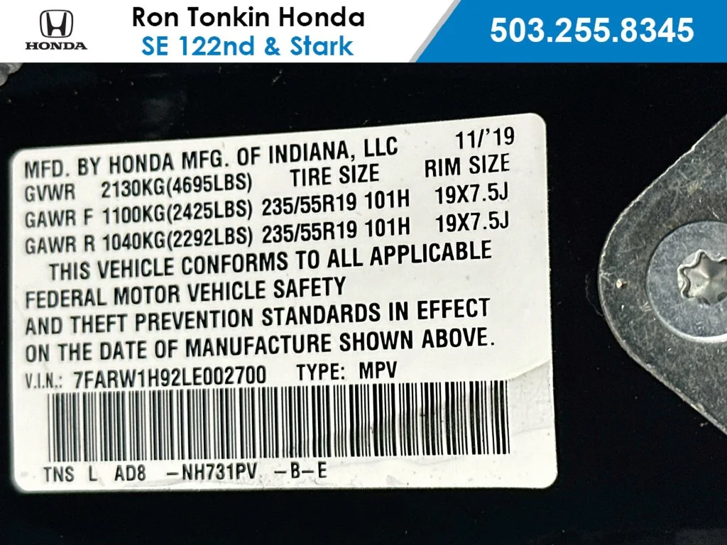 Used 2020 Crystal Black Pearl Honda Touring image 35