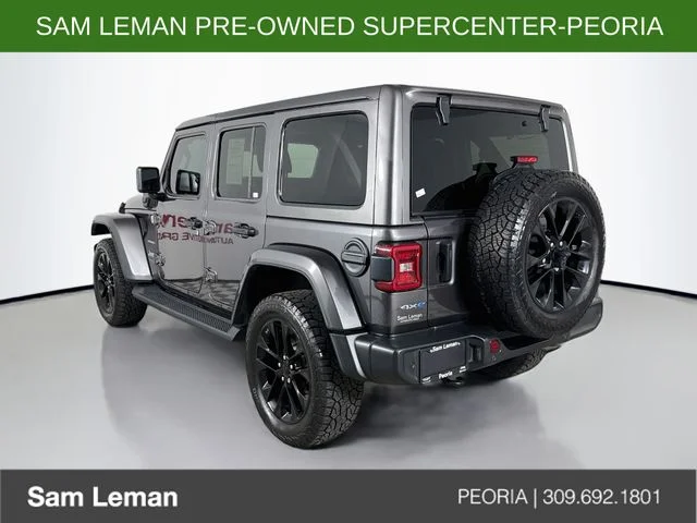 Used 2021 Gray Jeep Unlimited Sahara 4xe image 5