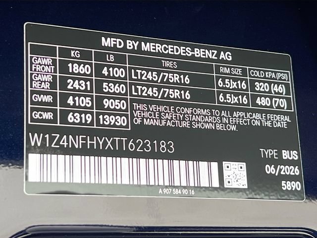 New 2026 Cavansite Blue Metallic Mercedes-Benz Passenger 144 WB image 20