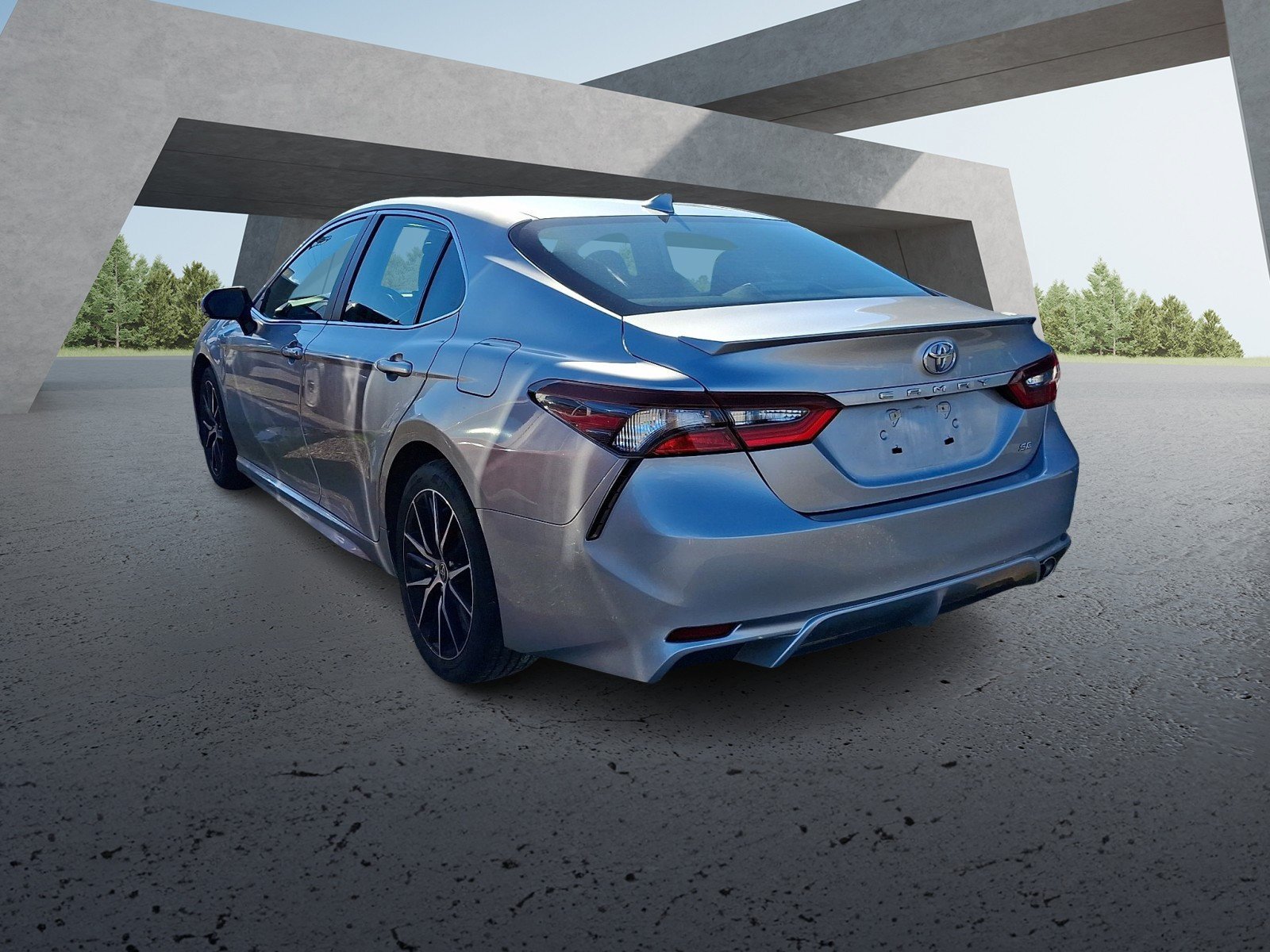 Used 2023 Celestial Silver Metallic Toyota SE image 2