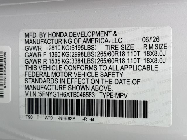New 2026 Platinum White Pearl Honda TrailSport image 20