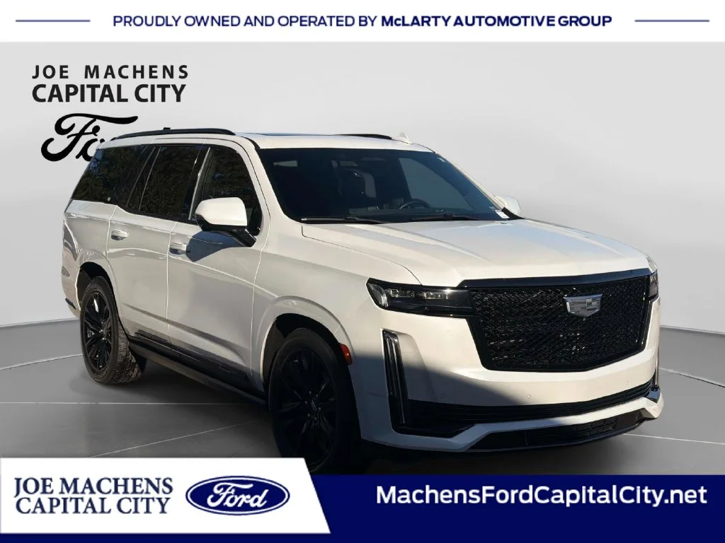 Used 2021 Crystal White Tri-Coat Cadillac Sport image 1