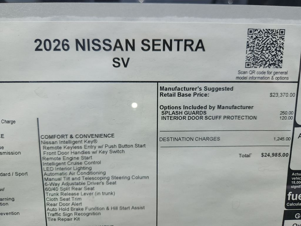 New 2026 Super Black Nissan SV image 9