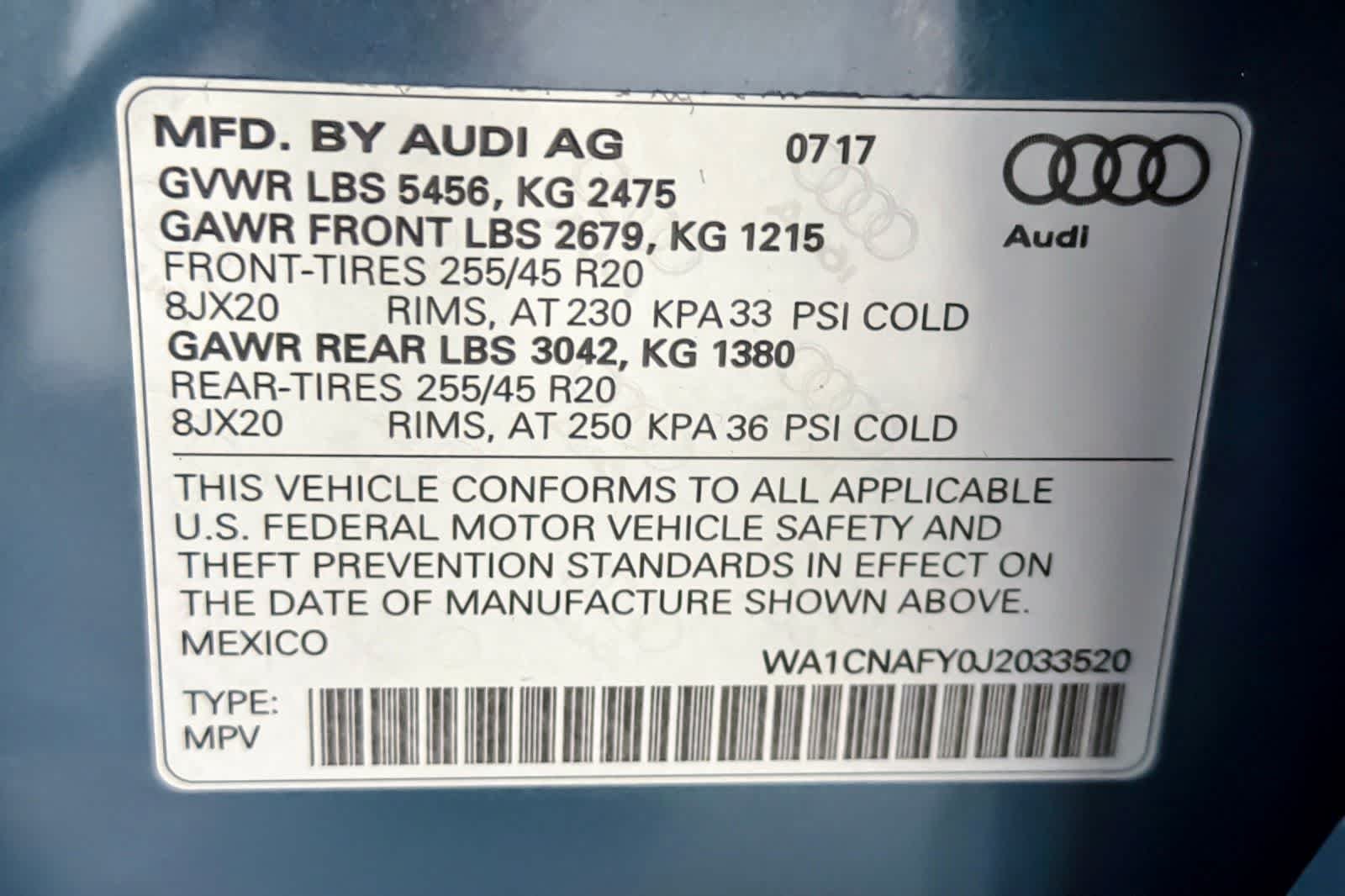 Used 2018 Blue Audi Tech Prestige image 29