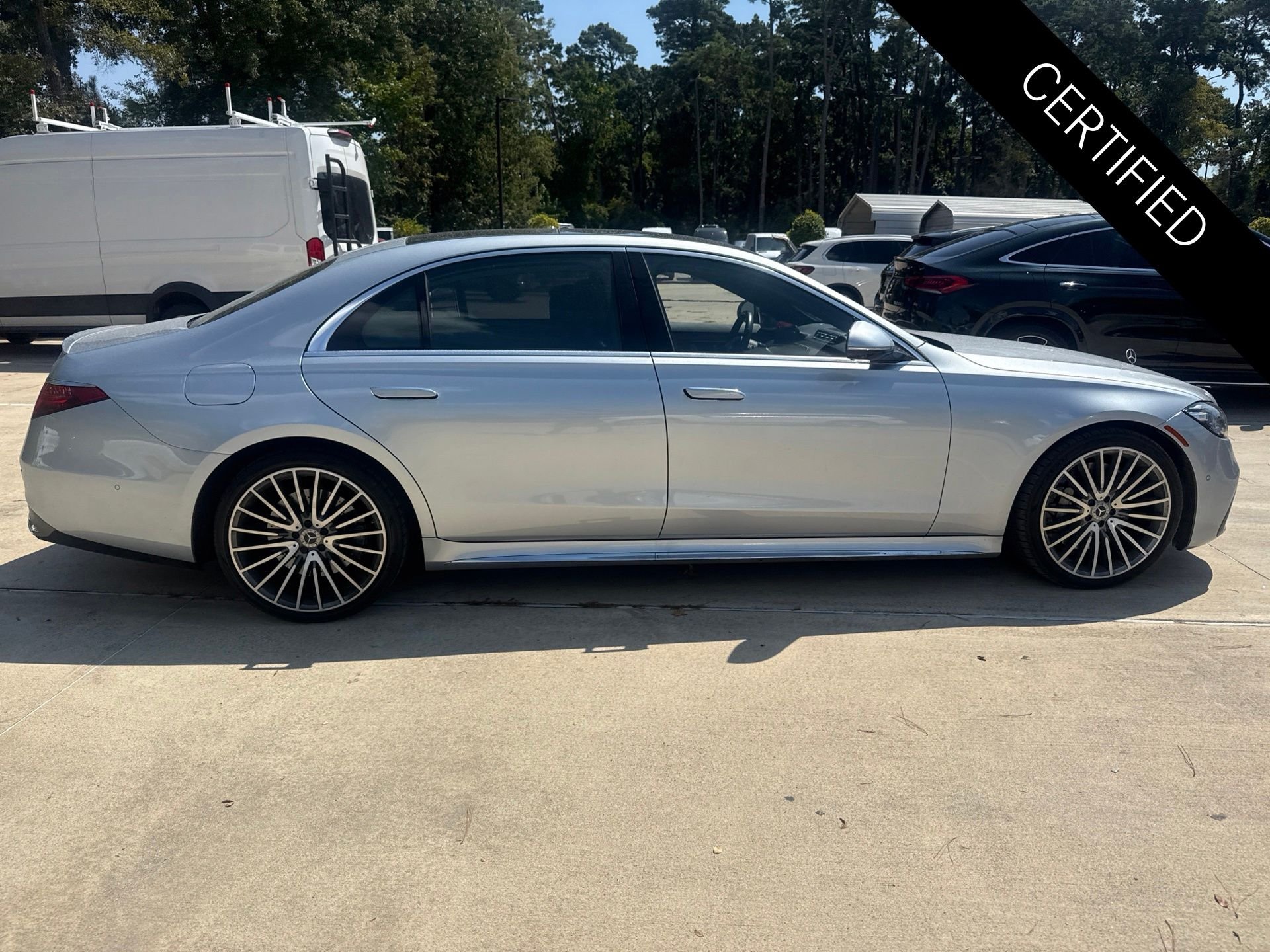 Certified Used 2021 Cirrus Silver Metallic Mercedes-Benz S 580 image 3