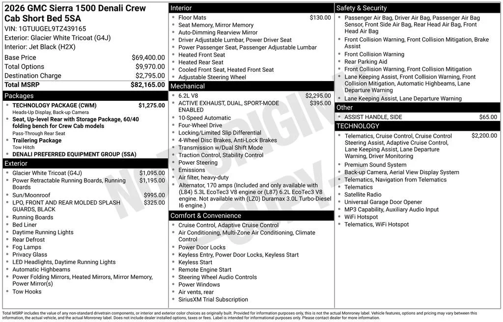 New 2026 Glacier White Tricoat GMC Denali image 2