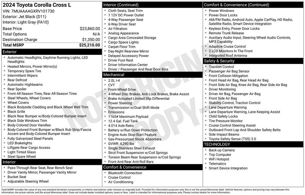 Certified Used 2024 Black Toyota L image 28