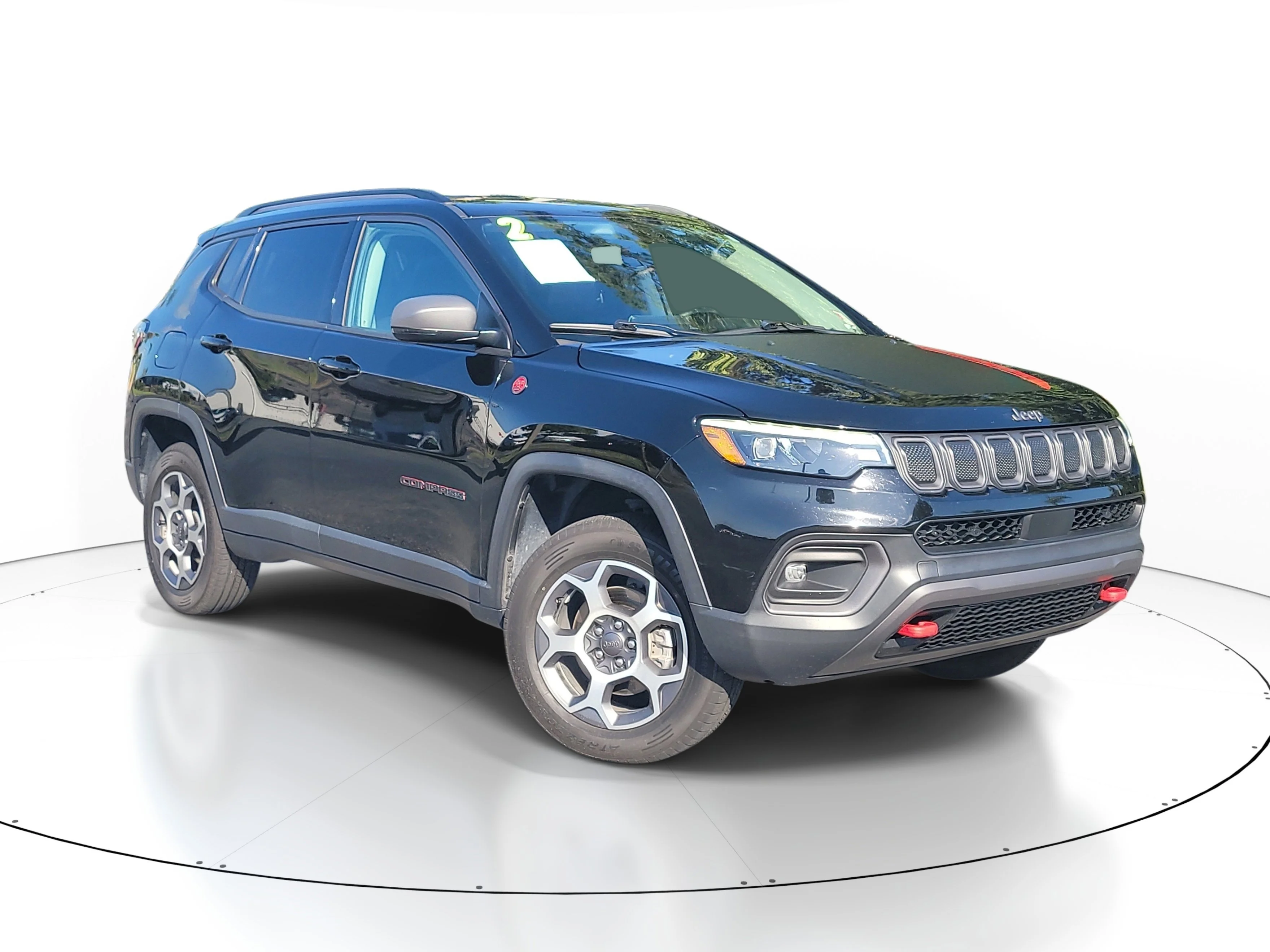 Used 2022 Diamond Black Crystal Pearlcoat Jeep Trailhawk image 1