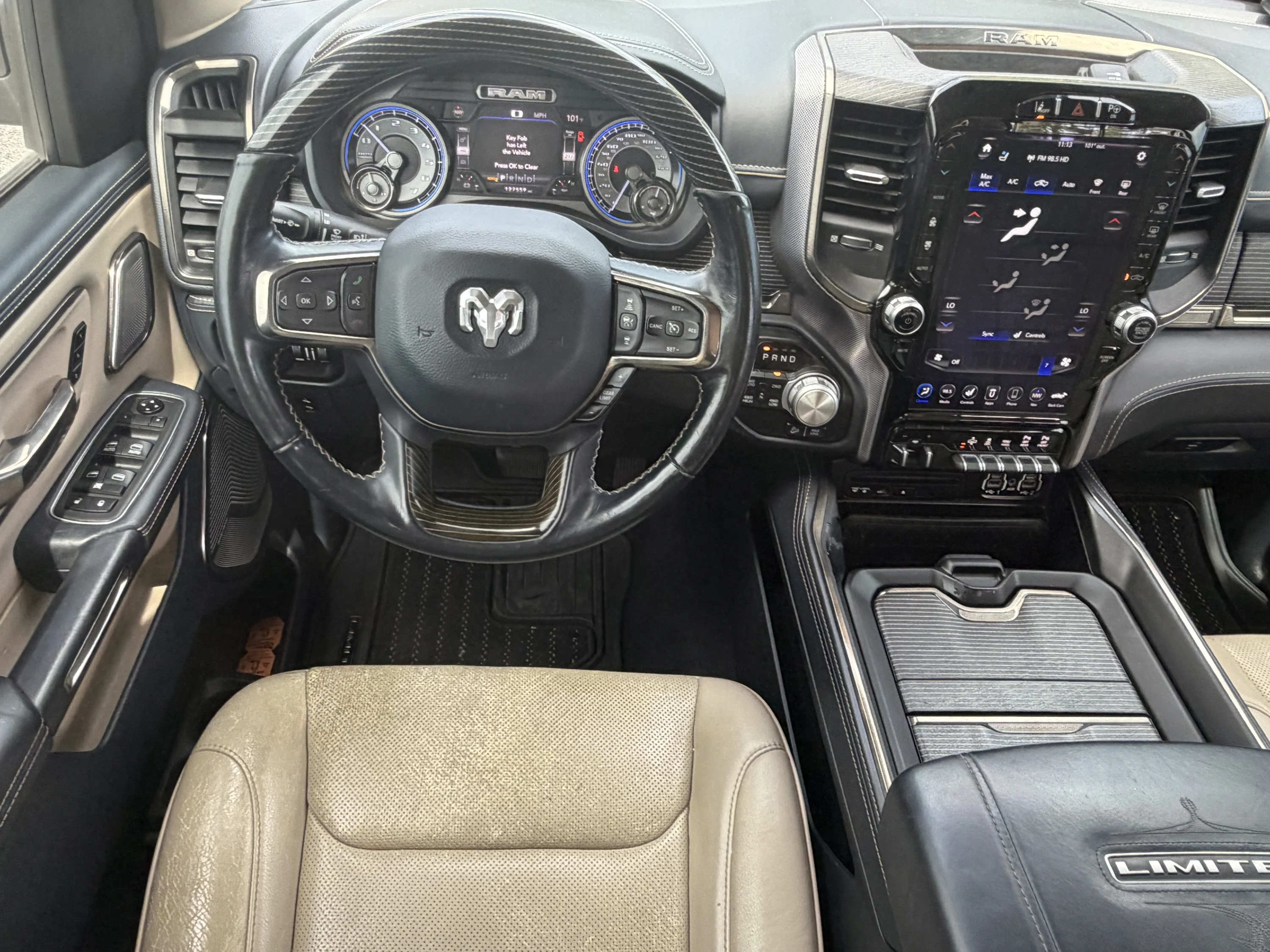 Used 2019 Ivory White Tri-Coat Pearlcoat Ram Limited image 17