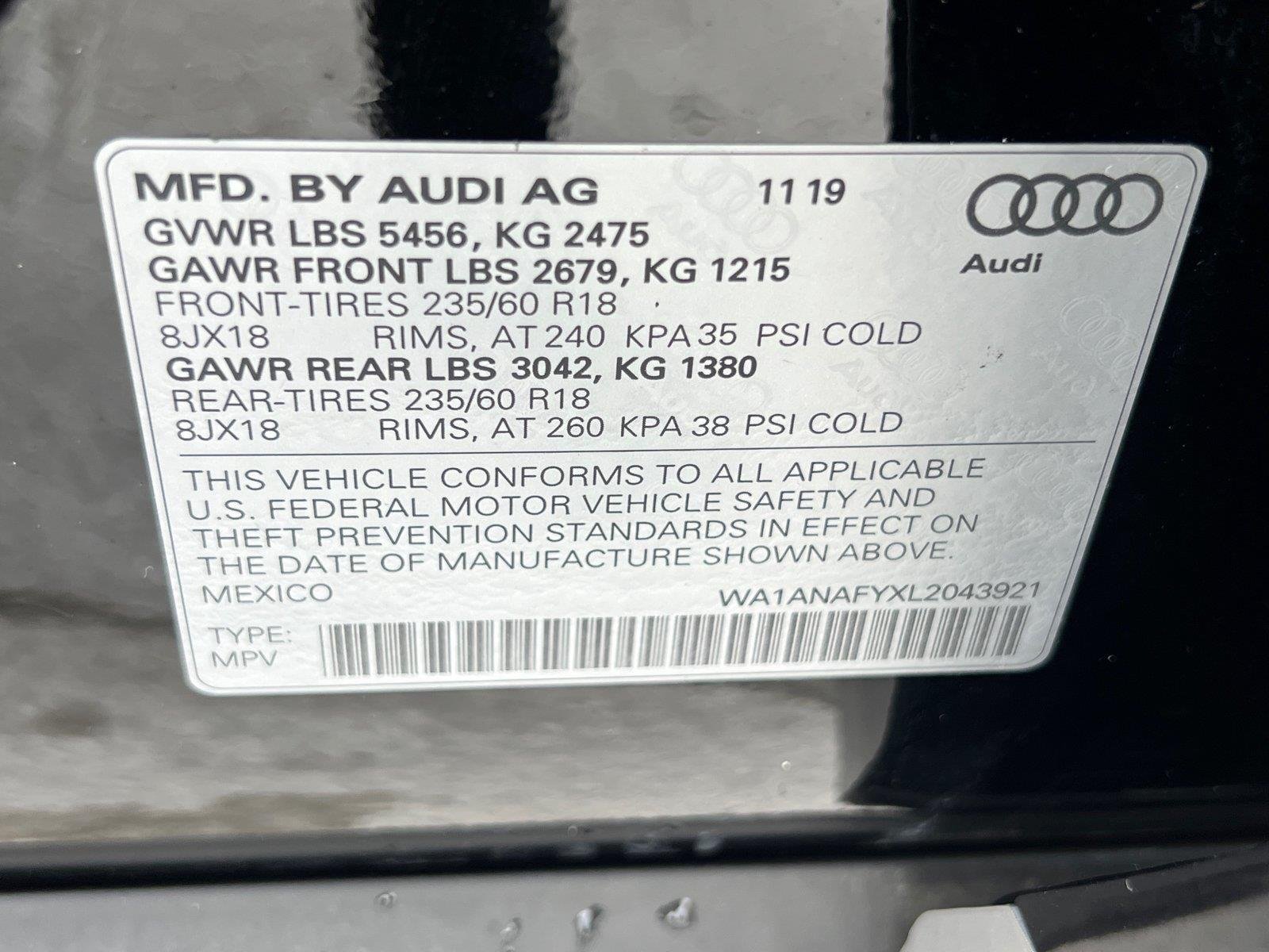 Used 2020 Brilliant Black Audi Premium image 33