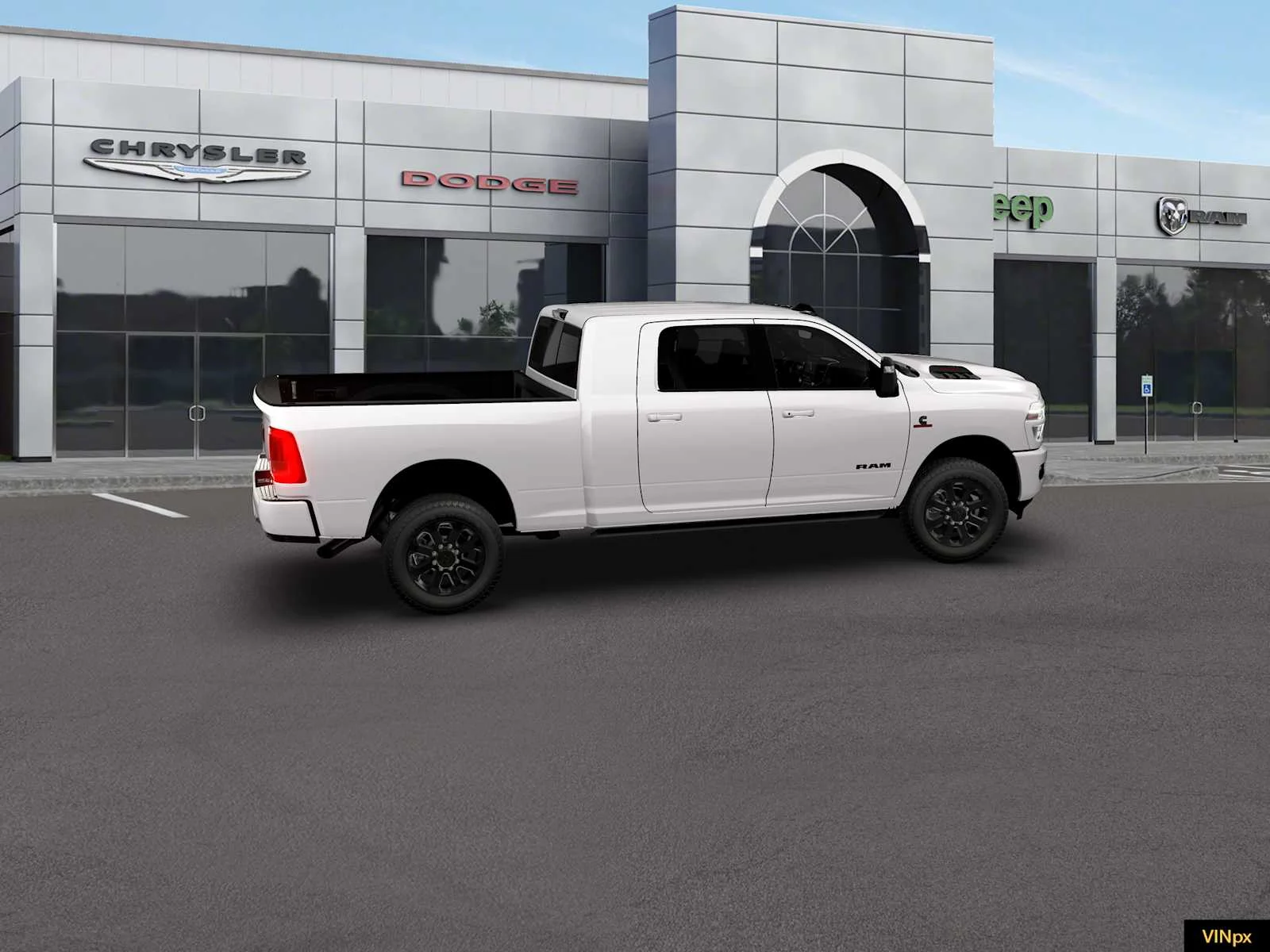 New 2026 Bright White Clear-Coat Exterior Paint RAM Laramie image 12