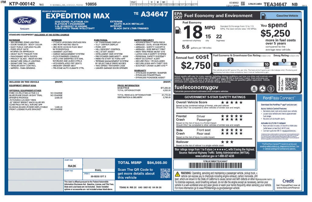 New 2026 Agate Black Metallic Ford MAX Platinum® image 4