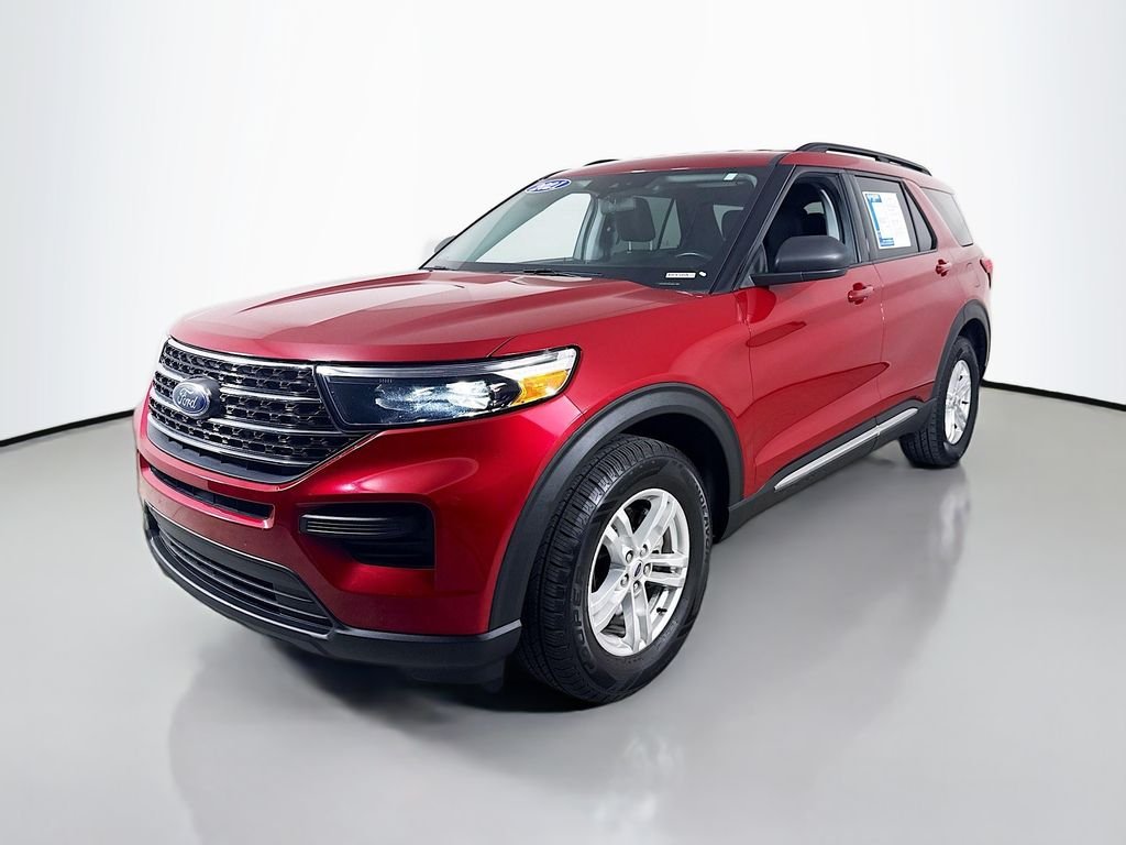 Used 2021 Rapid Red Metallic Tinted Clearcoat Ford XLT image 7