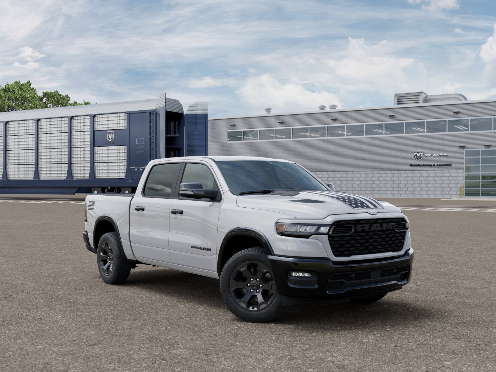 New 2026 Bright White Clear-Coat Exterior Paint RAM Big Horn/Lone Star image 3