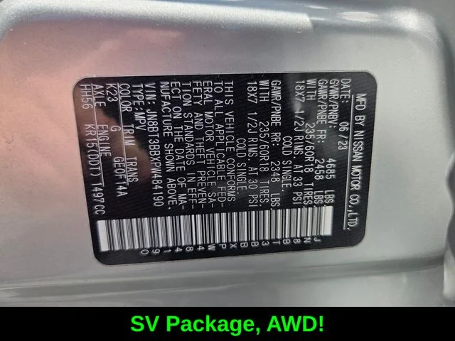 Used 2023 Silver Nissan SV image 19