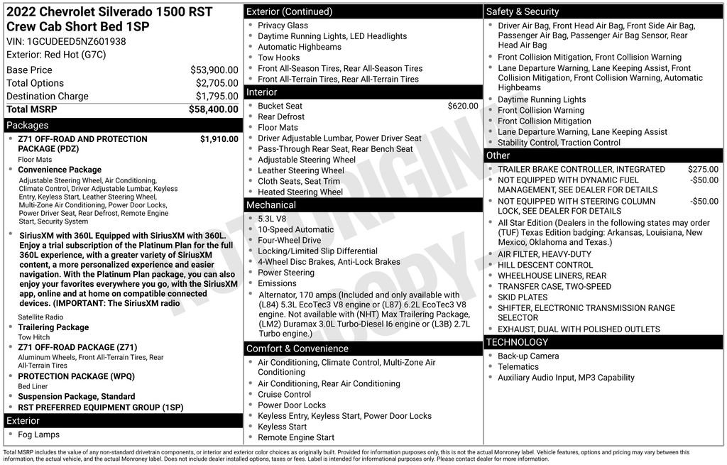 Used 2022 Red Chevrolet RST image 25