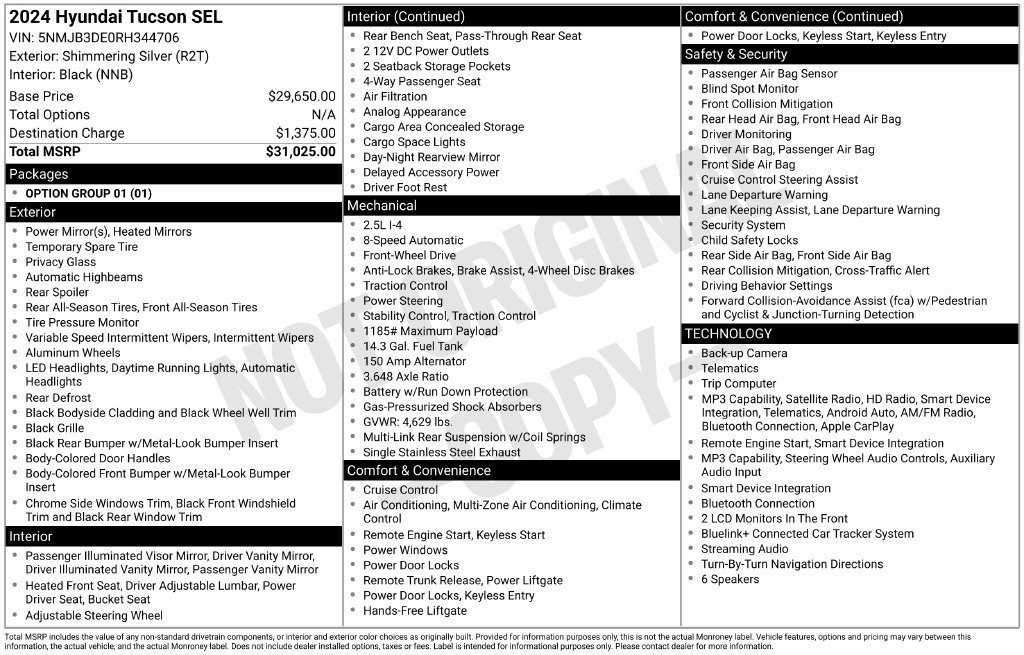 Certified Used 2024 Silver Hyundai SEL image 32