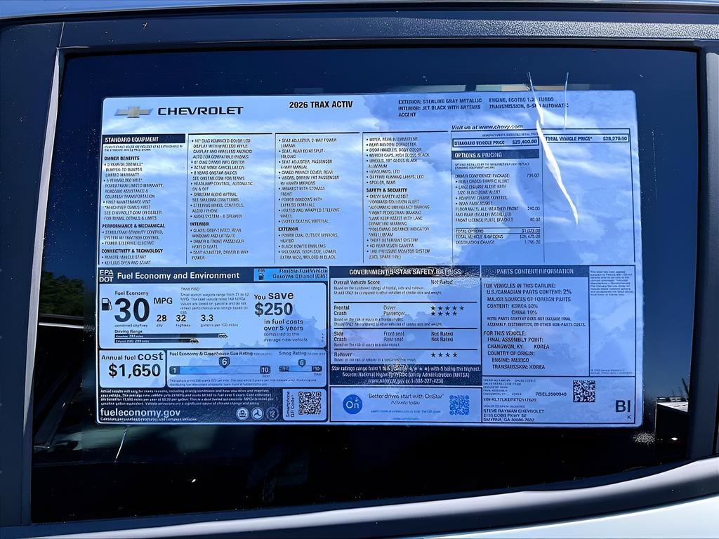 New 2026 Chevrolet Trax ACTIV 4D Sport Utility