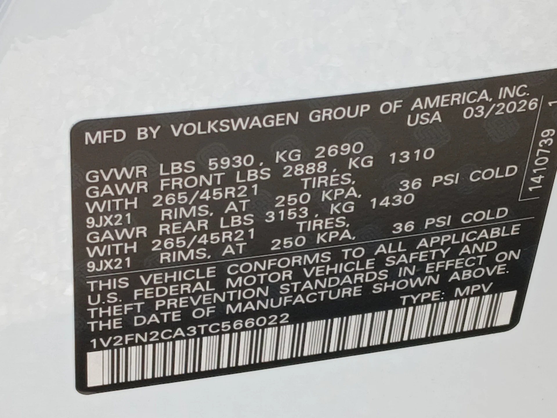 New 2026 Opal White Pearl Volkswagen 2.0T SEL Premium R-Line image 17