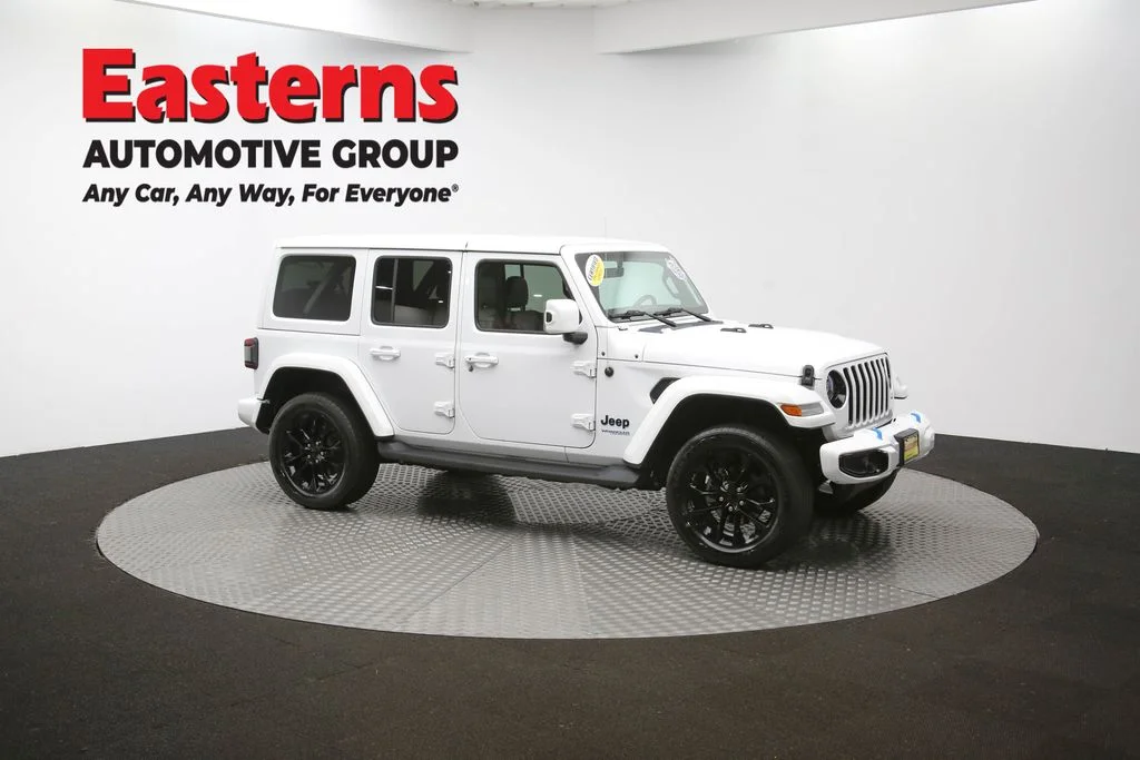 Used 2021 White Jeep Unlimited Sahara High Altitude 4xe image 48