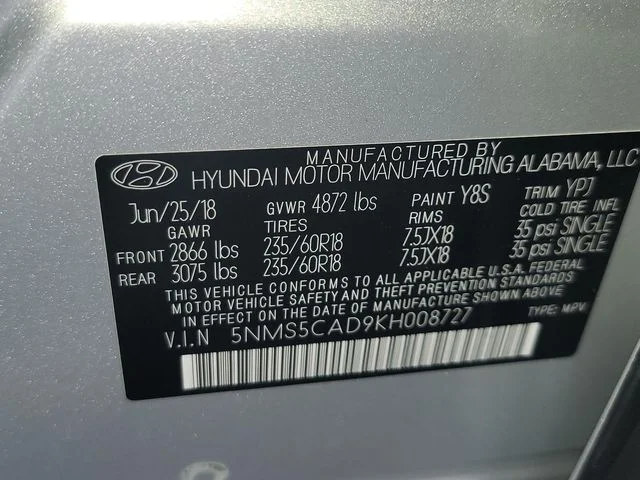 Certified Used 2019 Silver Hyundai Limited image 35