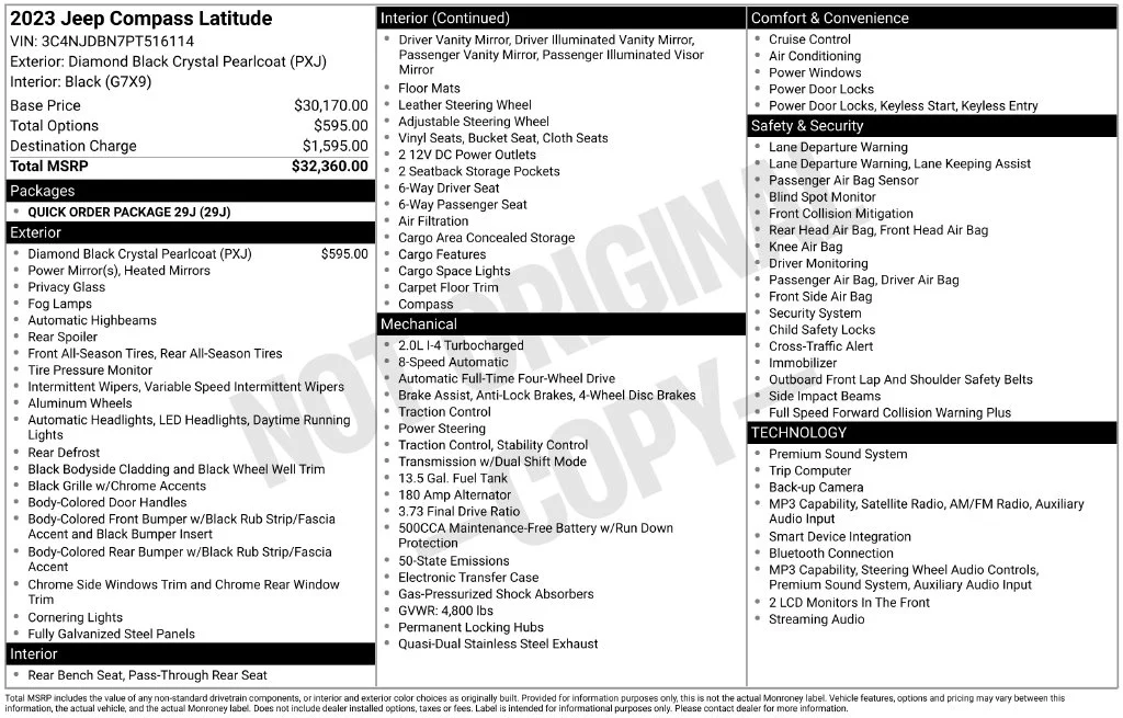Used 2023 Black Jeep Latitude image 16
