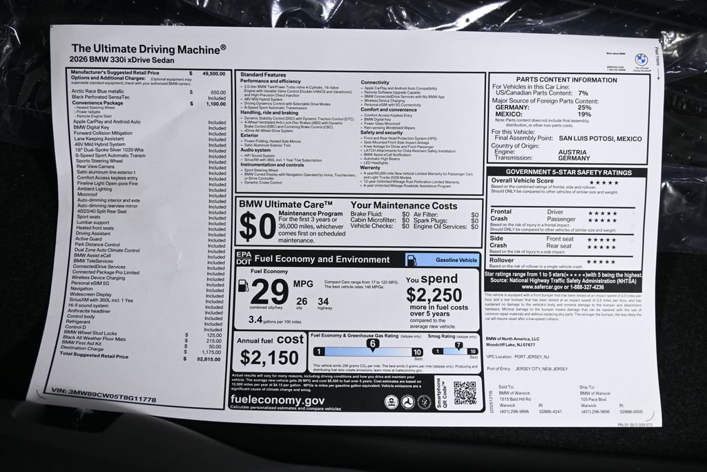 Used 2026 Blue BMW 330i xDrive image 37