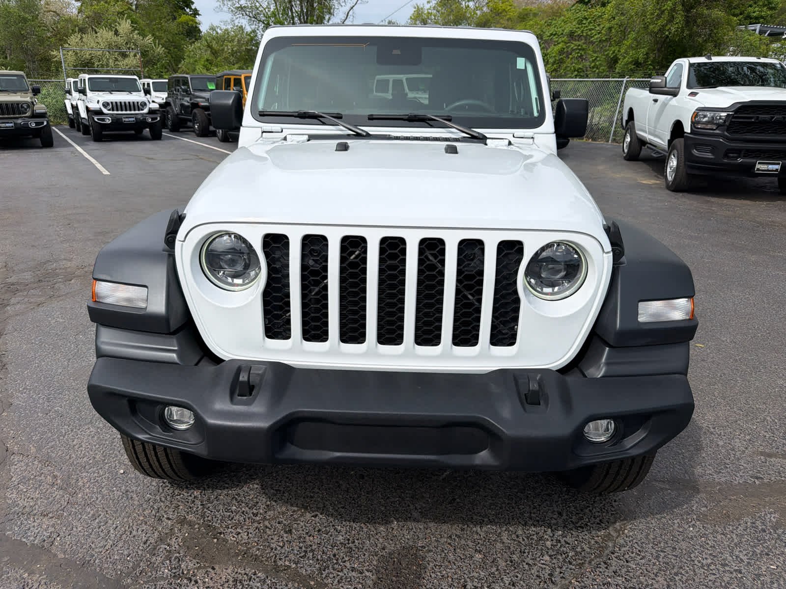 Used 2024 Bright White Clearcoat Jeep Sport S image 2