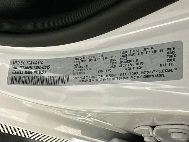 Certified Used 2021 White Ram Limited image 26