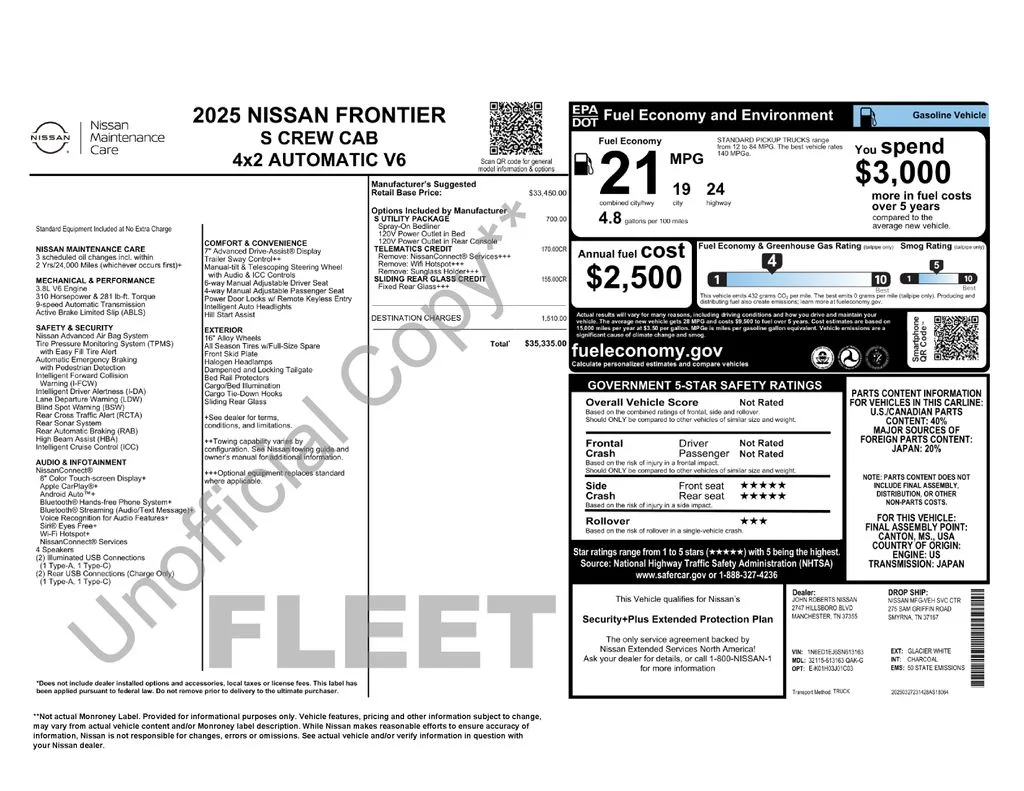 Used 2025 White Nissan S image 5