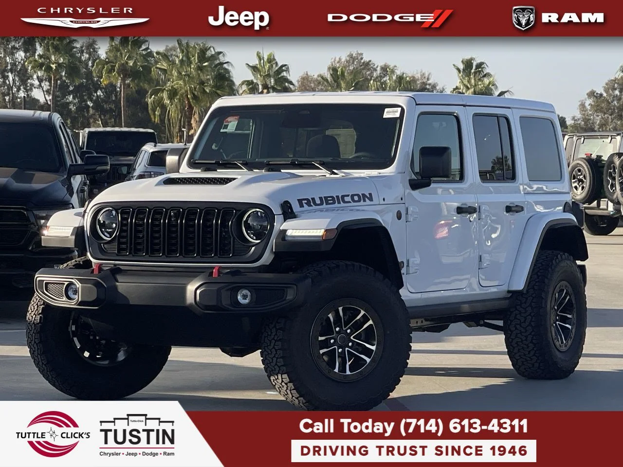 New 2027 Bright White Clear-Coat Paint Jeep Rubicon image 1