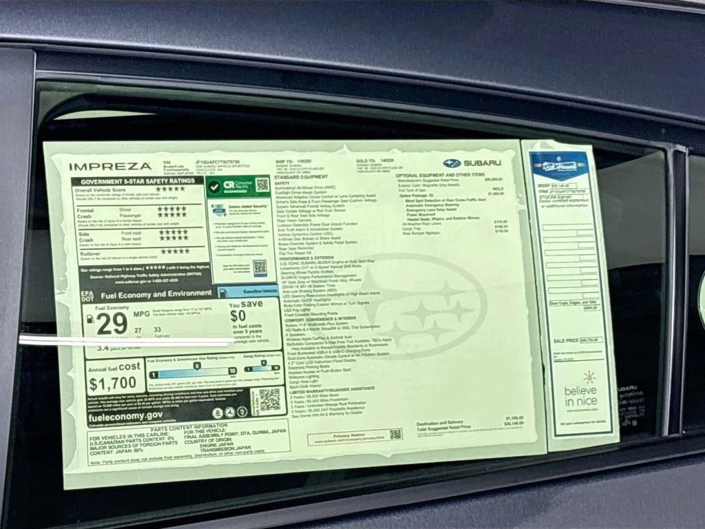 New 2026 MAGNETITE GRAY METALLIC Subaru Sport image 24