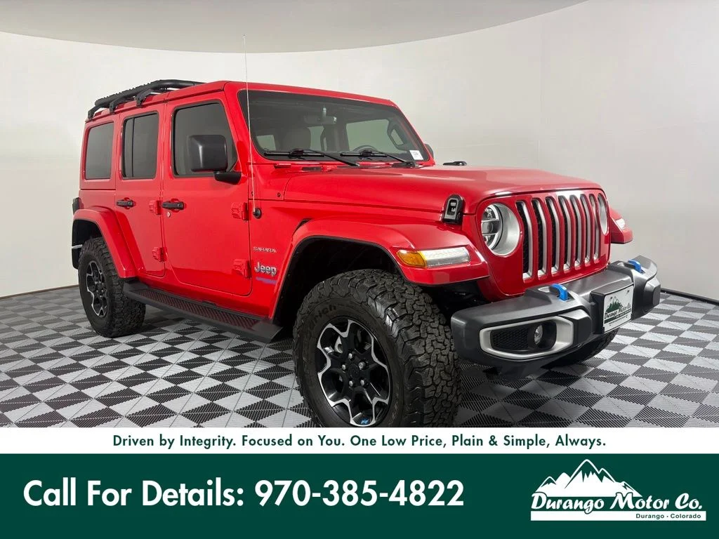 Used 2022 Firecracker Red Clearcoat Jeep Unlimited Sahara 4xe image 5