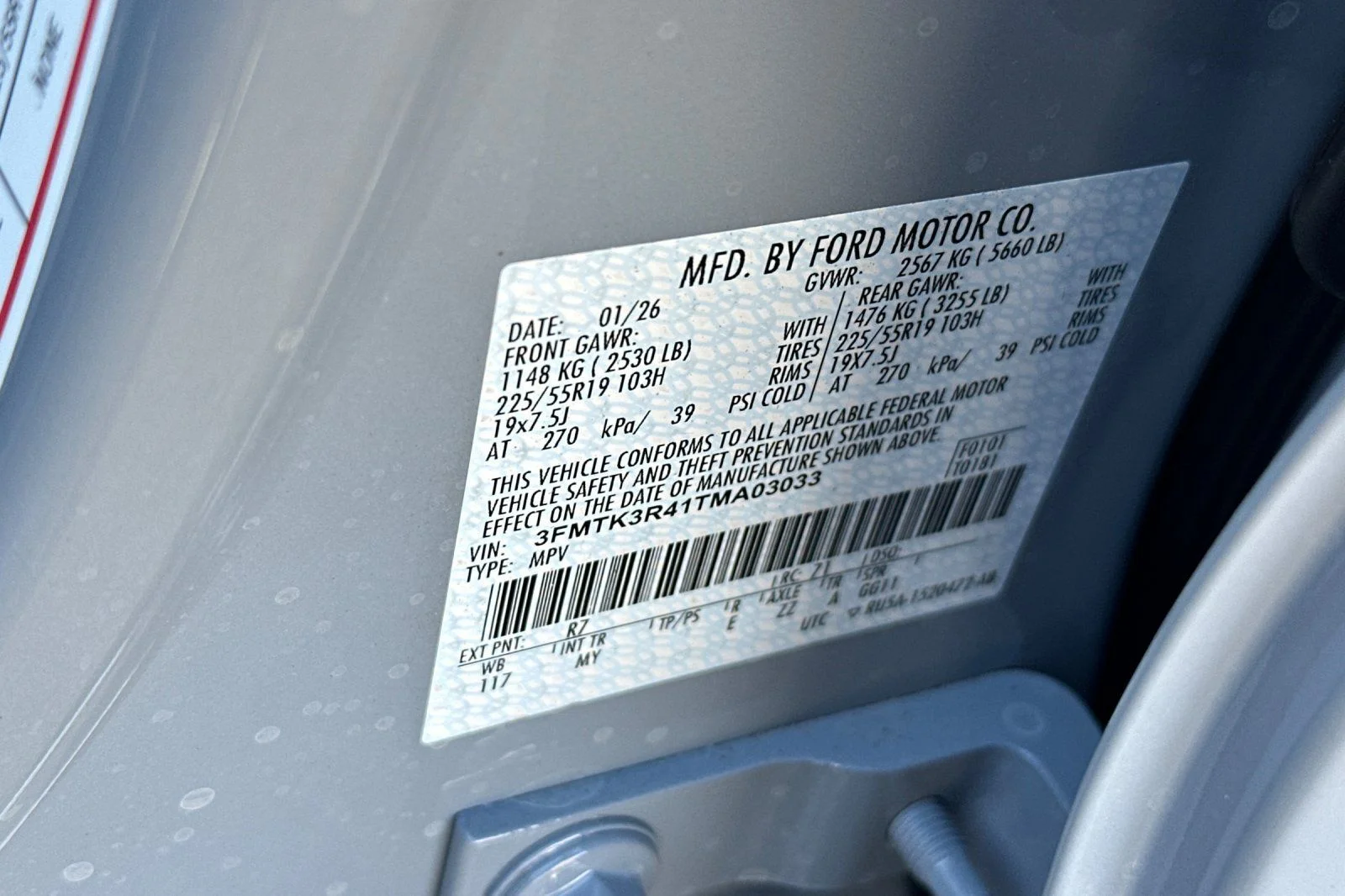 New 2026 Glacier Gray Metallic Tri-coat Ford Premium image 23