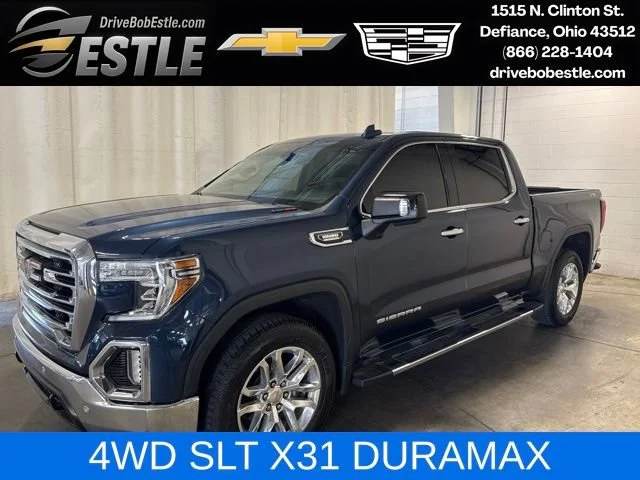Used 2021 Pacific Blue Metallic GMC SLT image 1