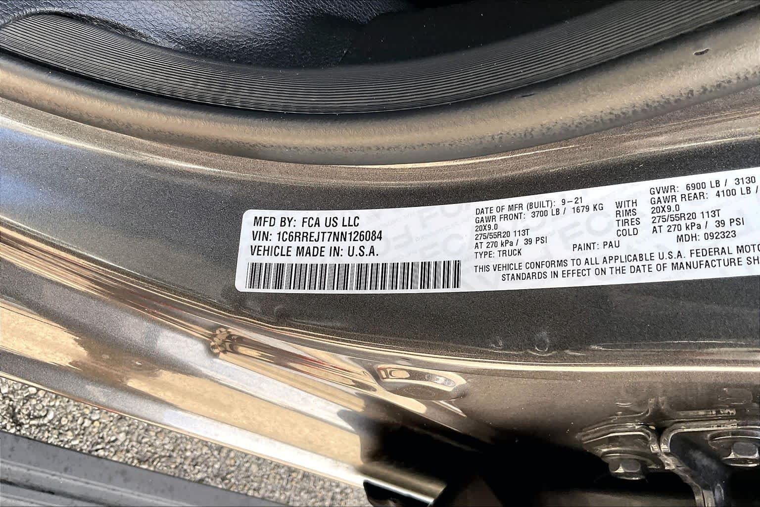 Used 2022 Granite Crystal Metallic Clearcoat Ram Laramie image 35