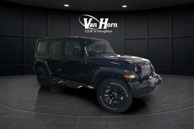 Used 2022 Black Clearcoat Jeep Unlimited Sport image 1