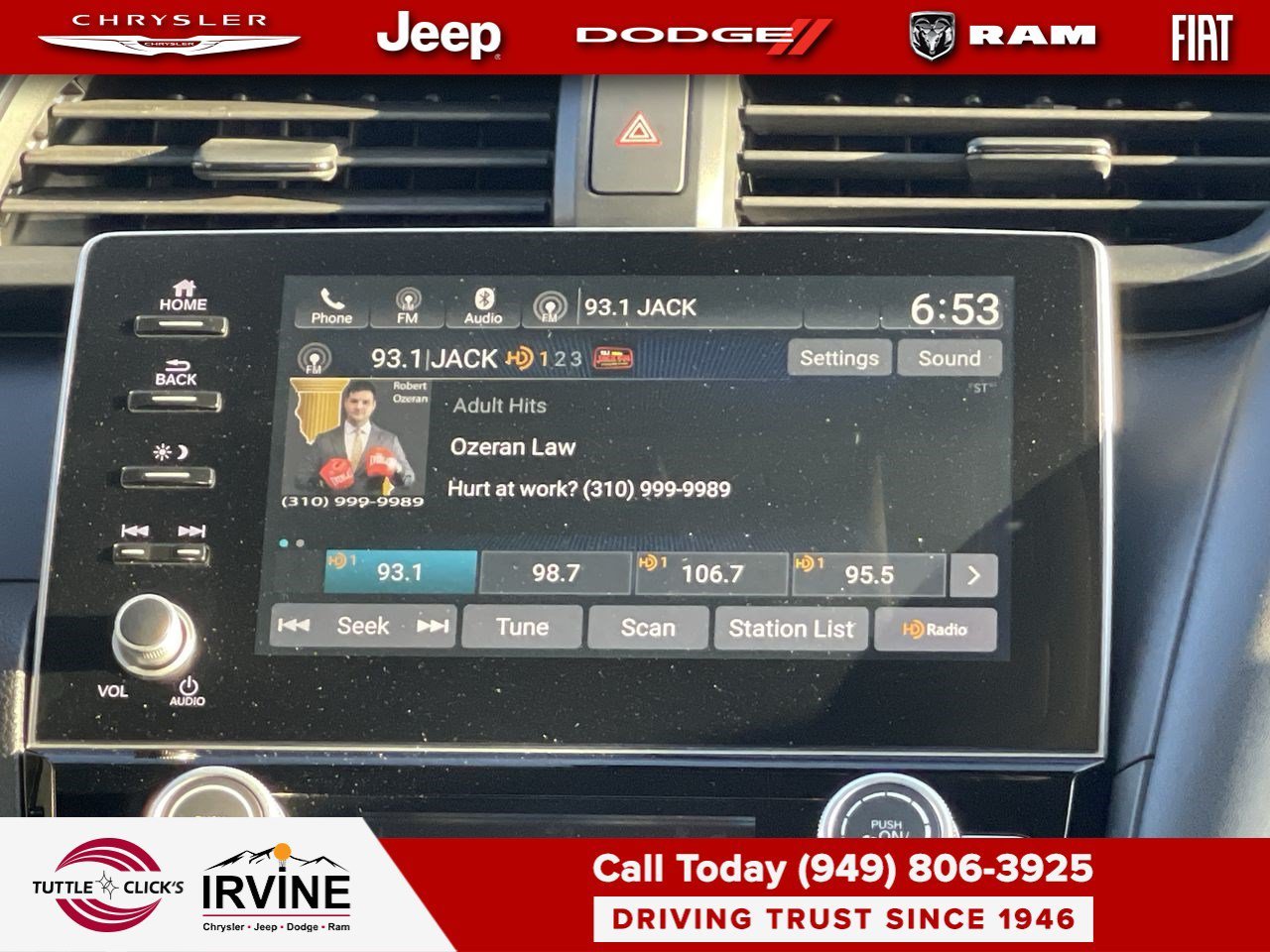 Used 2019 Crystal Black Pearl Honda EX image 14