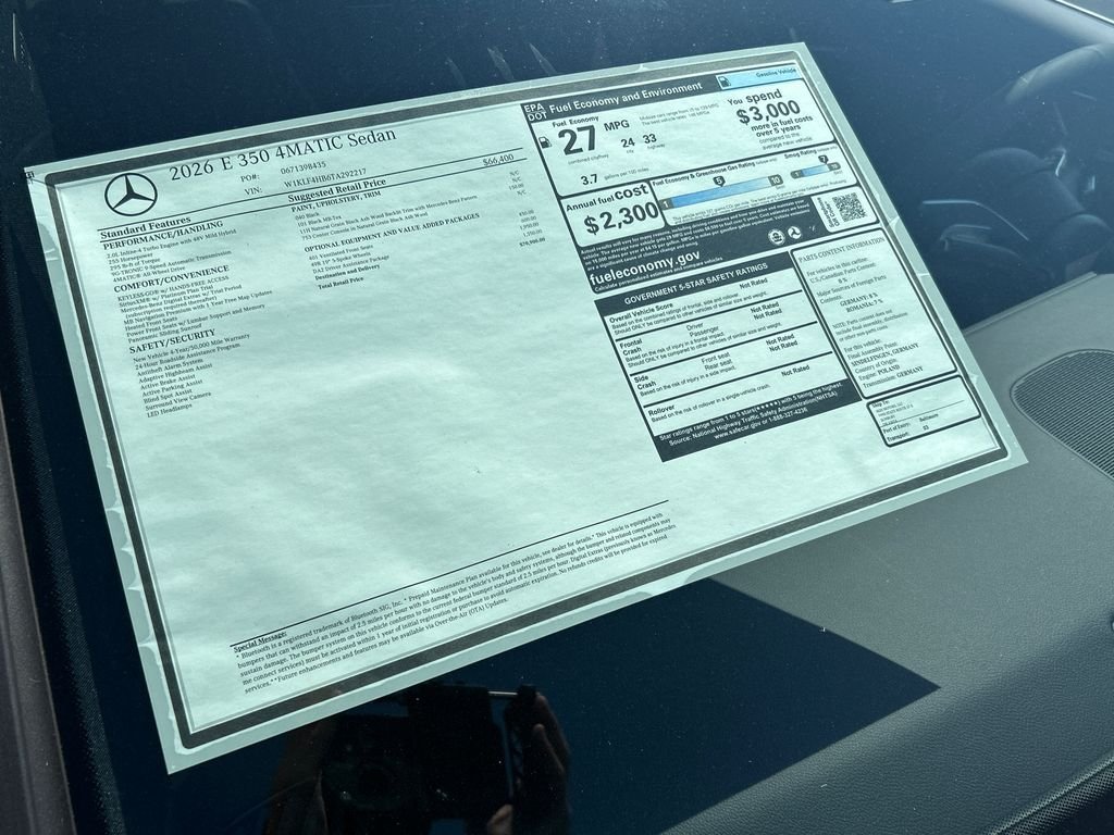 New 2026 Black Mercedes-Benz E 350 image 37